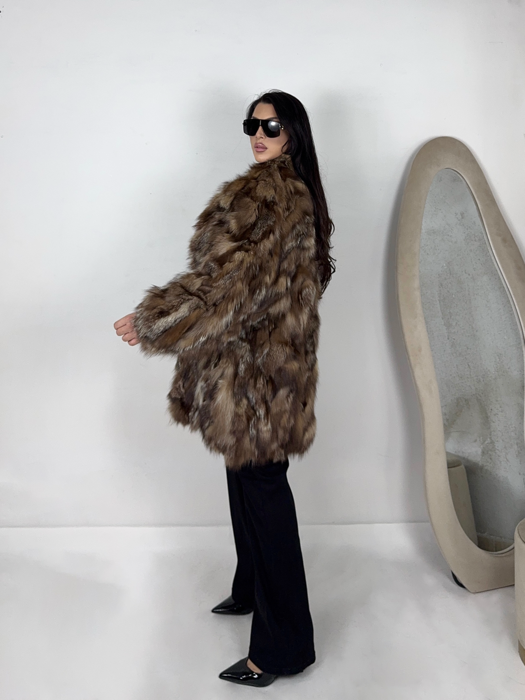 Pelliccia in volpe patchwork Vintage 87