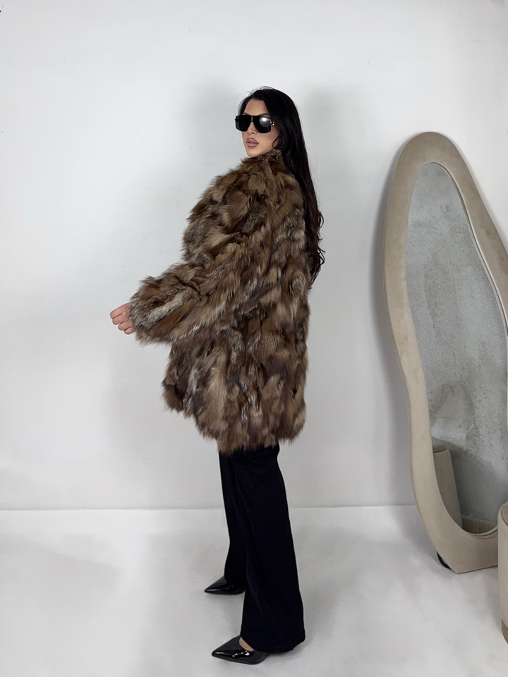 Pelliccia in volpe patchwork Vintage 87