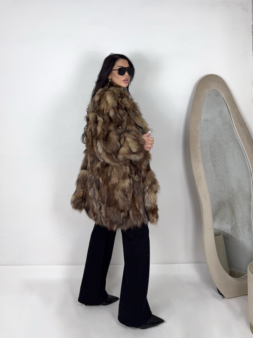 Pelliccia in volpe patchwork Vintage 87