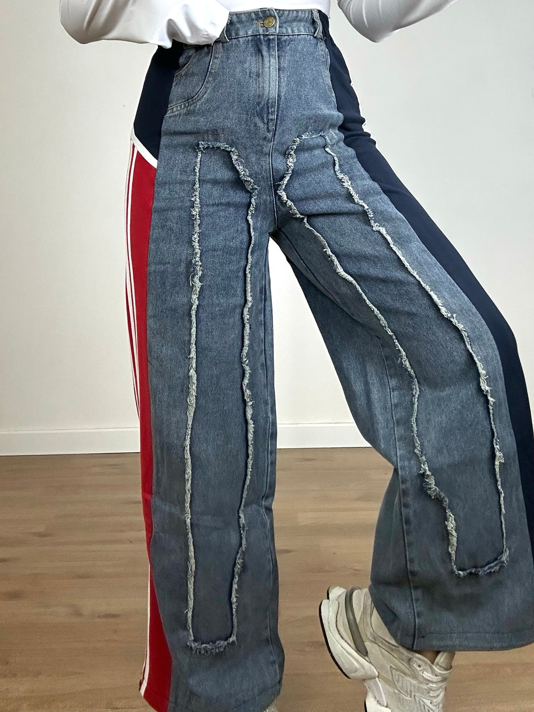 Jeans con inserti di tuta "Gloria"