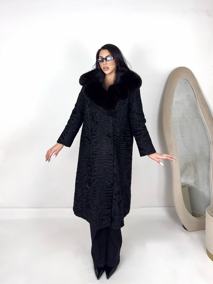 Pelliccia in astrakan Vintage 91