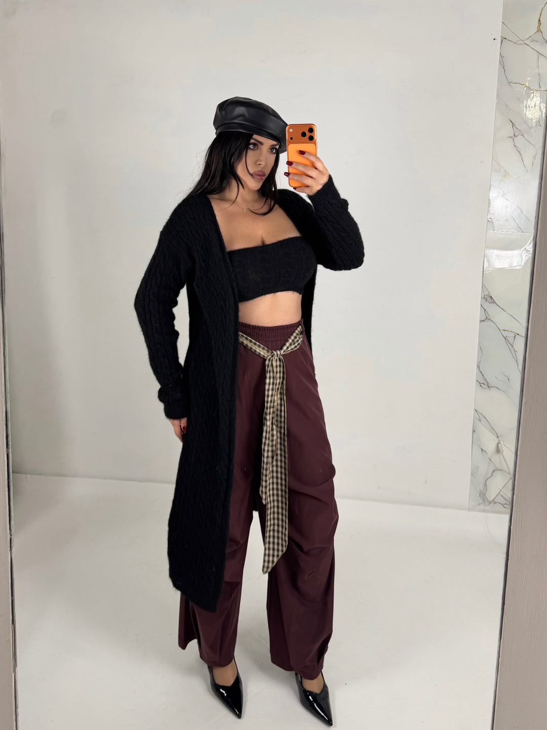 Coordinato top e cardigan “Raja”