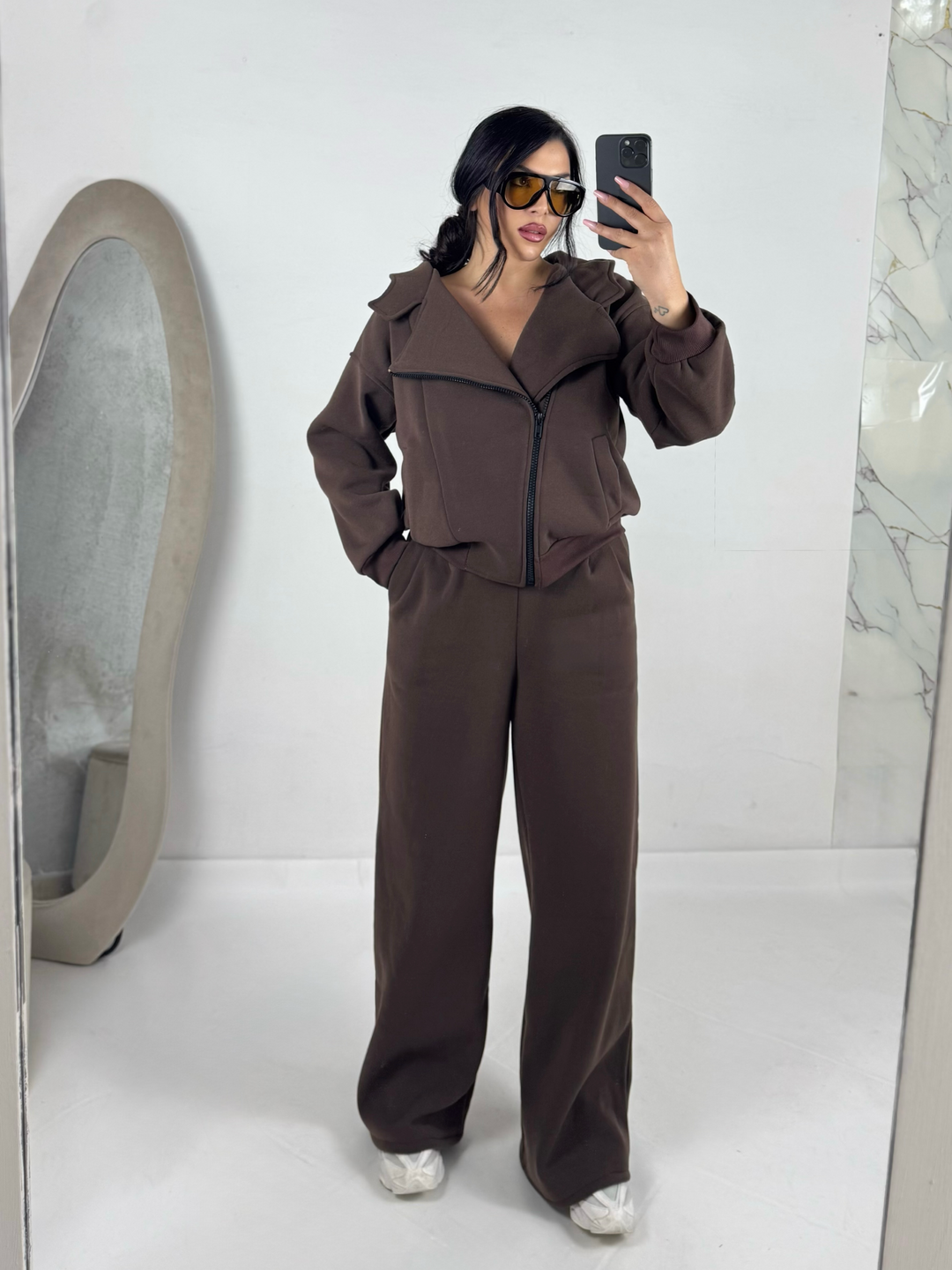 Coordinato di tuta felpato “Zip”