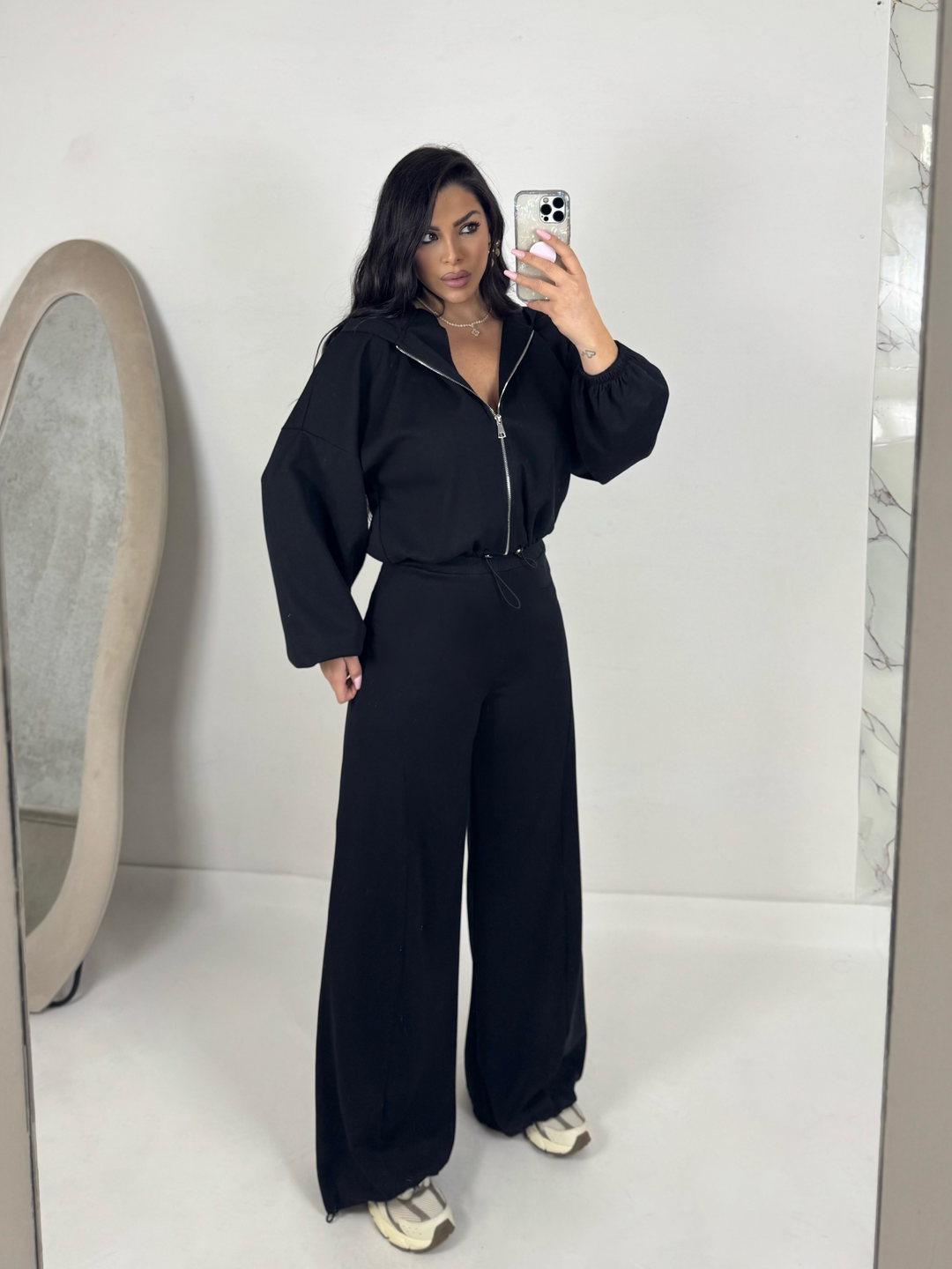 Coordinato felpa e pantaloni balloon “Iconic”