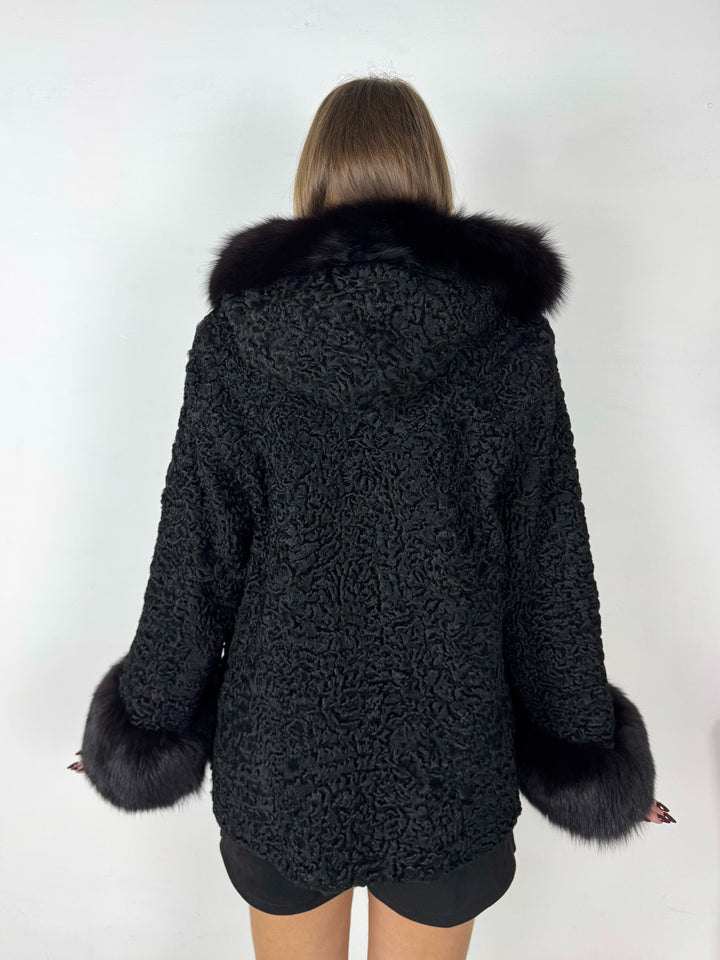 Pelliccia in astrakan Vintage 96