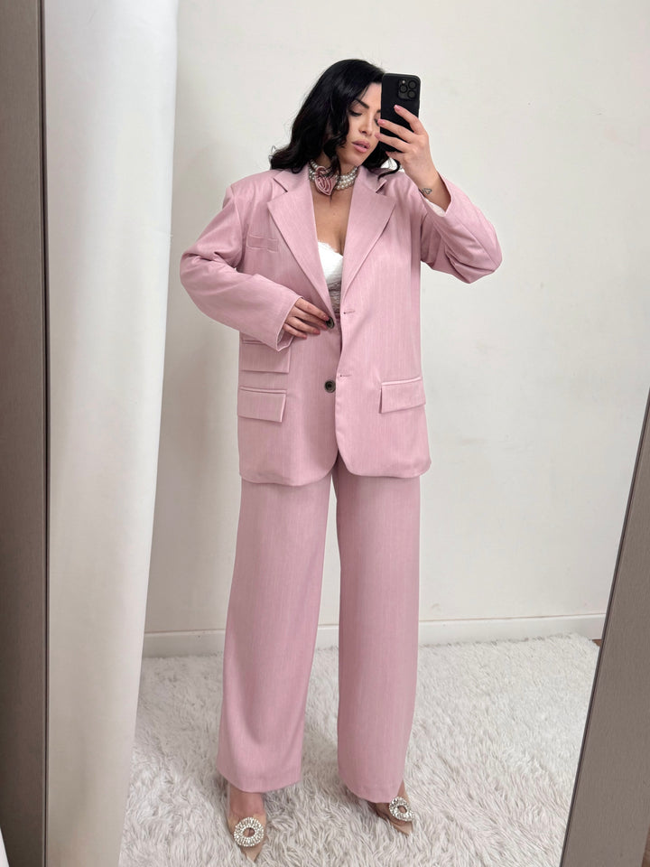 Chaqueta oversize raya diplomática “Mirna”