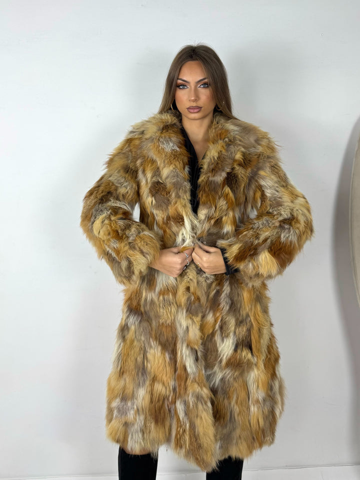 Pelliccia in volpe patchwork Vintage 98