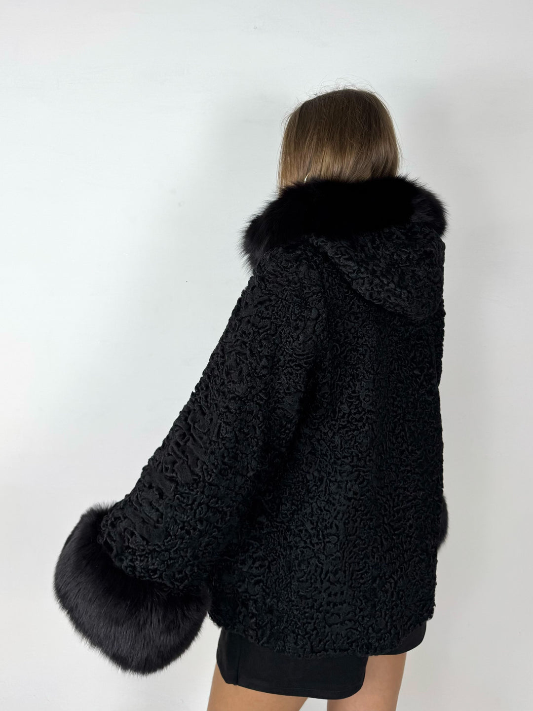 Pelliccia in astrakan Vintage 96