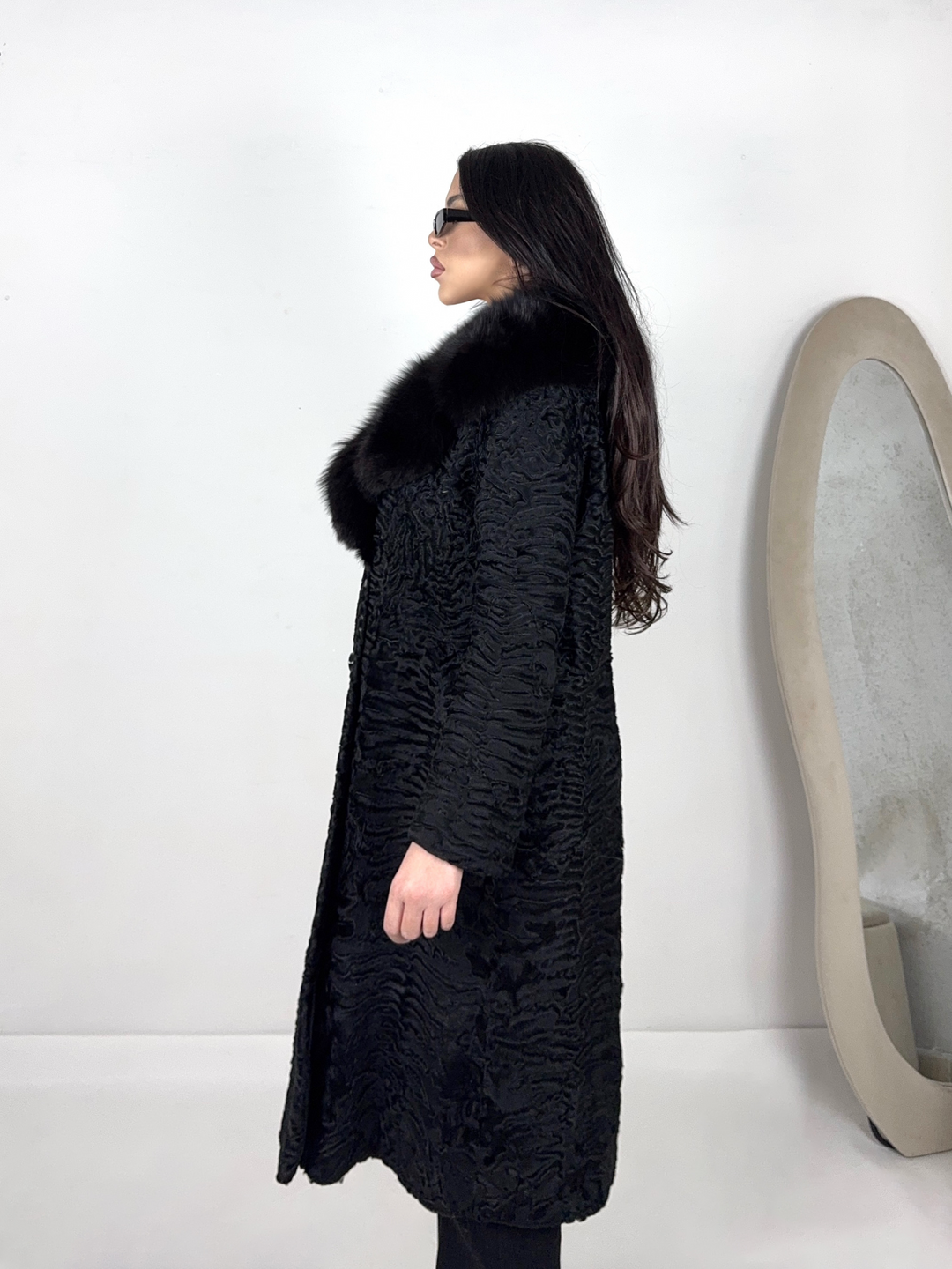 Pelliccia in astrakan Vintage 91