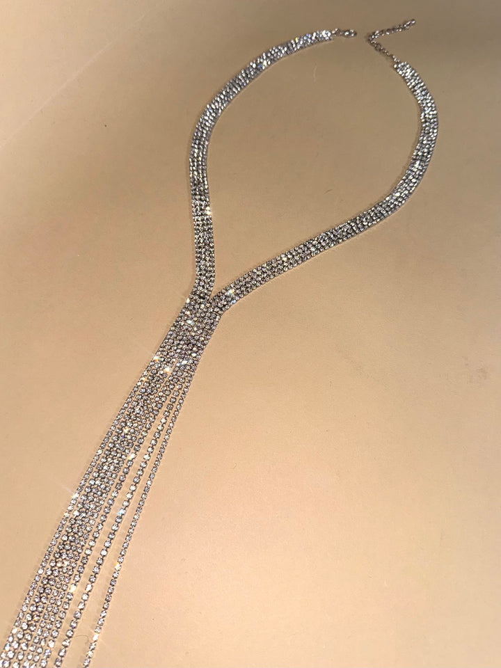 Collana lunga con strass “Elettra”