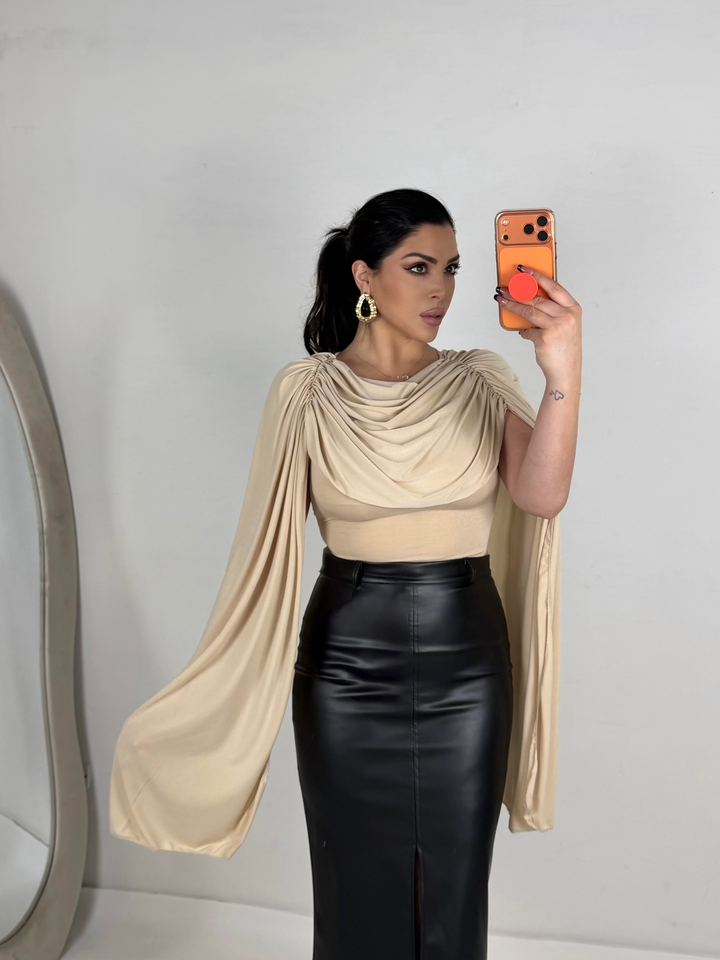 Body con maniche a mantella “Aphrodite”