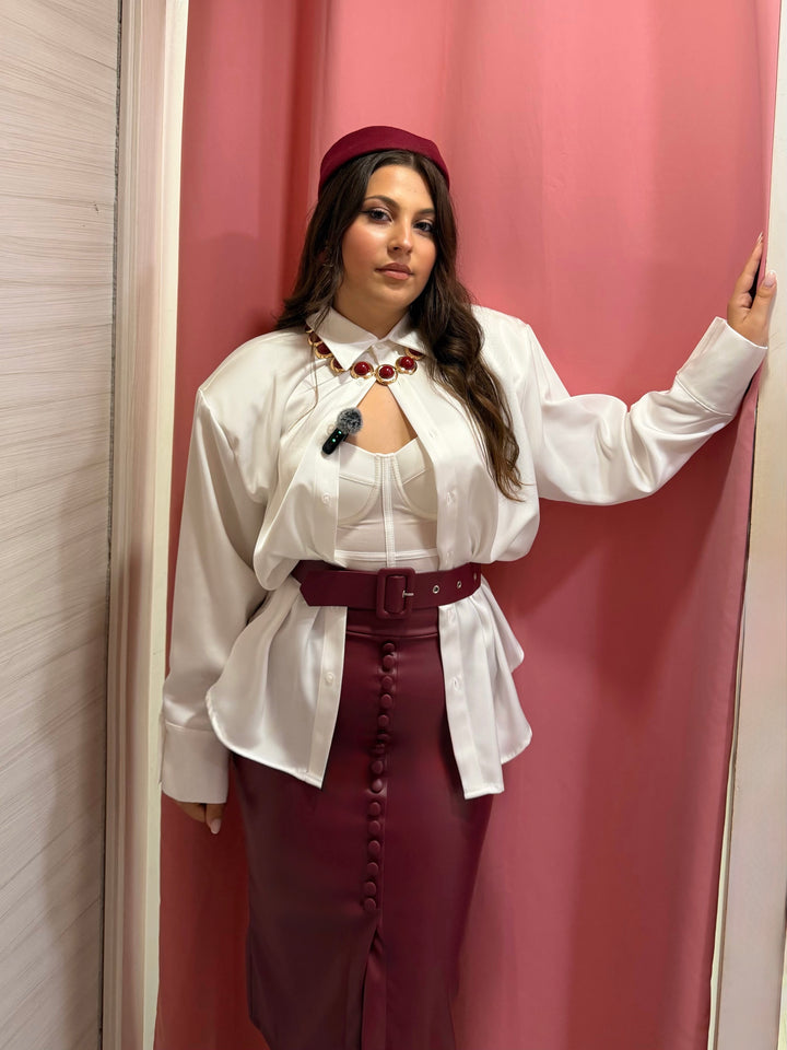 Gonna in eco pelle “Femme”