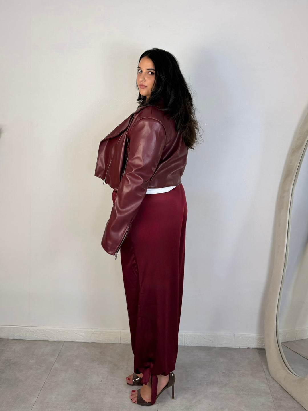 Pantaloni in raso “Roxane”