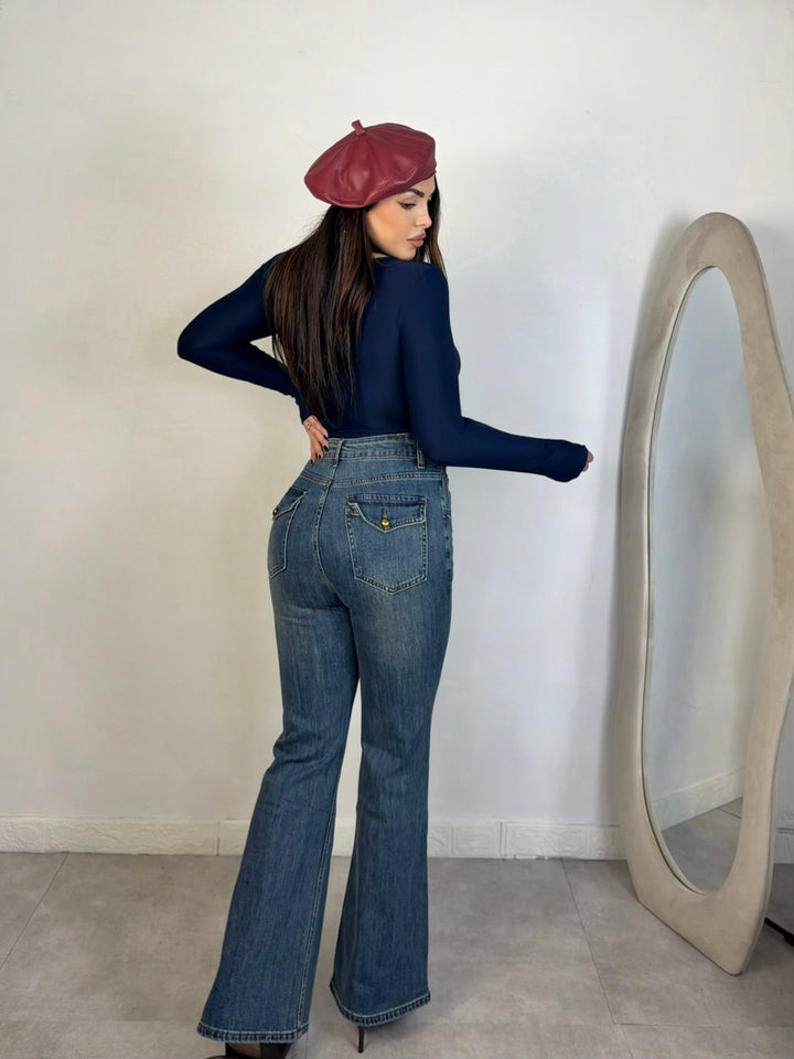 Jeans a zampa elastico “Parisian”
