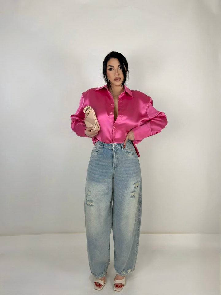 Jeans balloon con rotture “Edition”