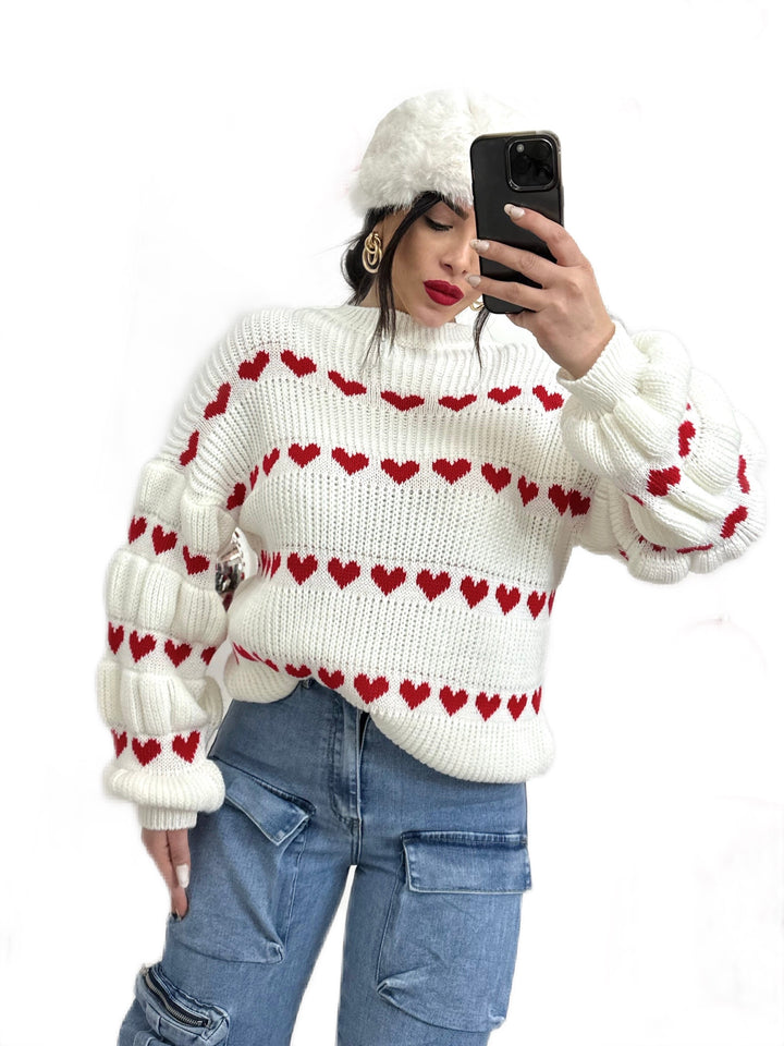 Maglione oversize “Heart”