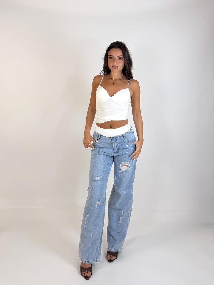 Jeans con strappi “Double”