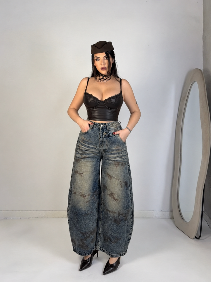 Jeans balloon rigido “Nyx”