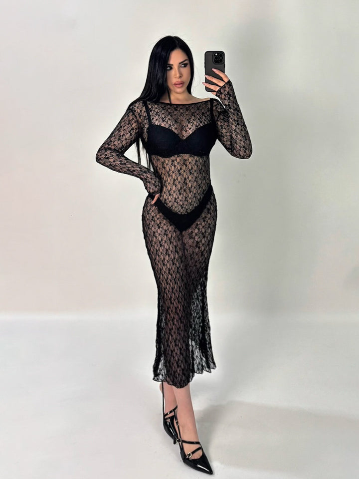 Abito in pizzo con slip “Ilary”