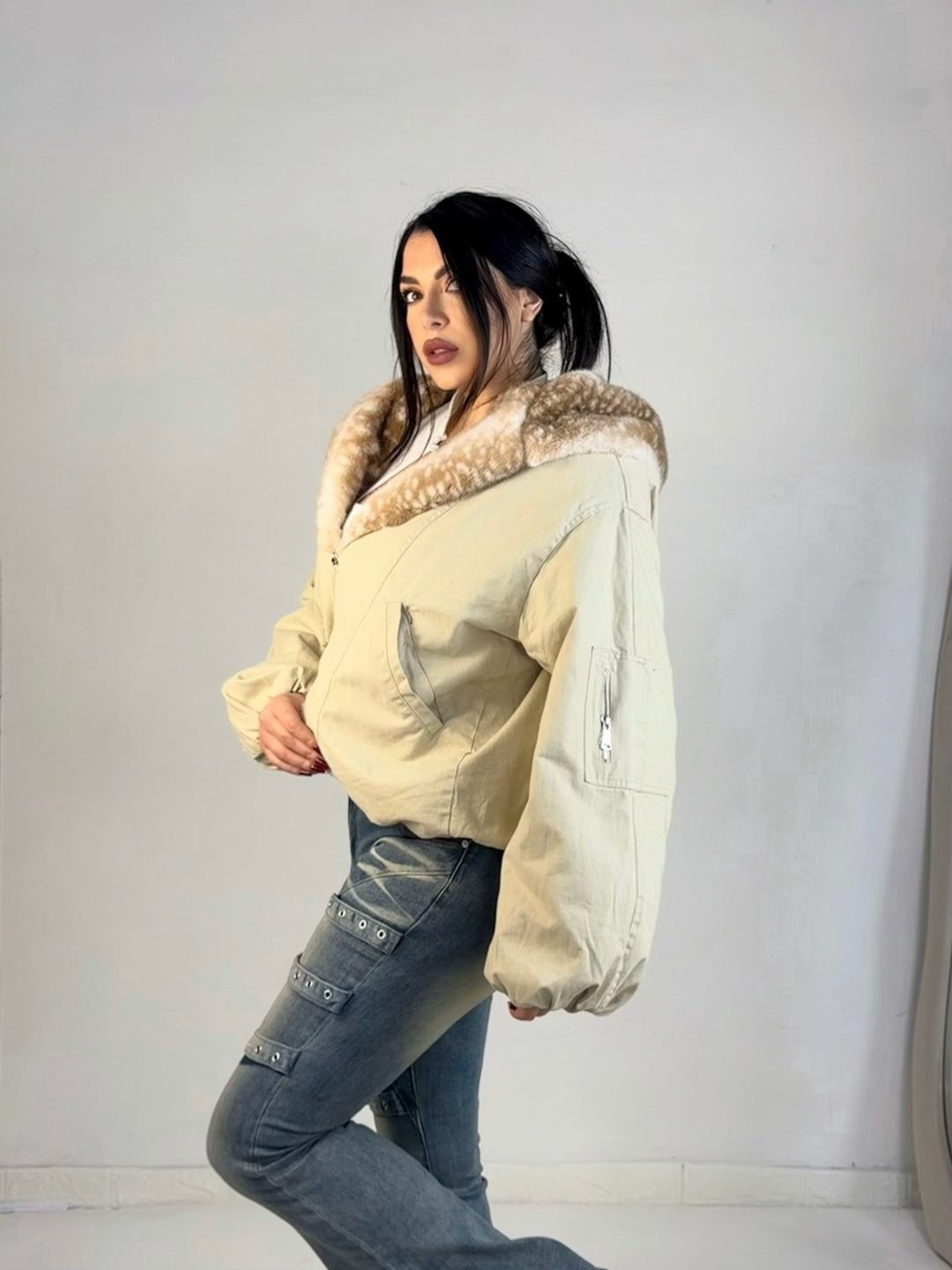 Giubbotto con eco pelliccia “Kylie”