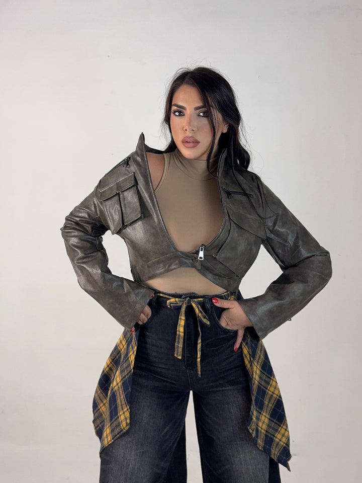 Giubbotto in eco pelle “Brooklyn”