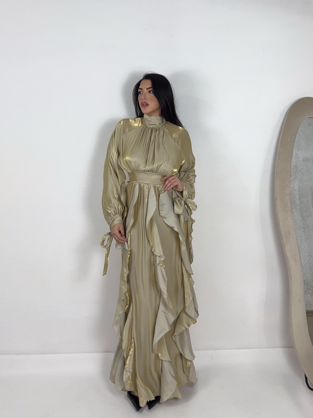Abito “Satin Rouches”