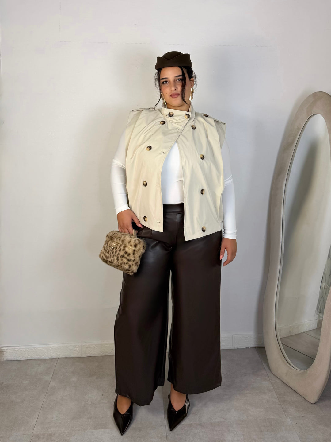 Pantaloni in eco pelle “Adele”
