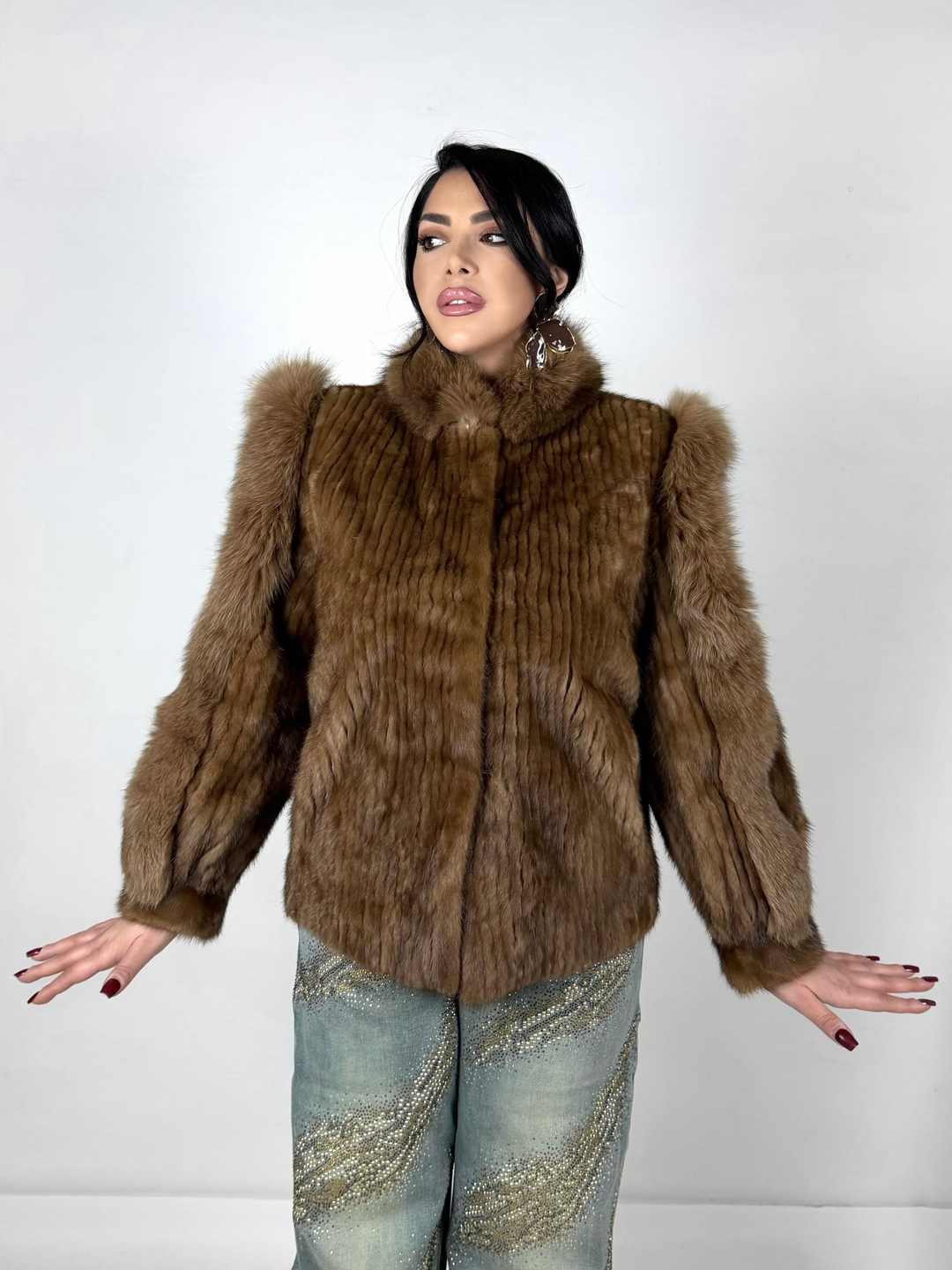 Pelliccia in visone e volpe Vintage 133