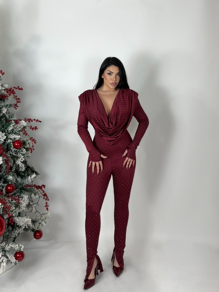 Tuta intera con strass “Star”