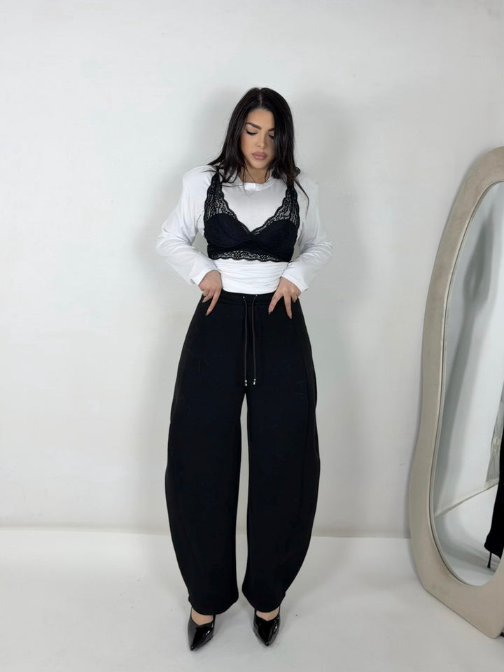 Pantaloni balloon felpati “NONAME”