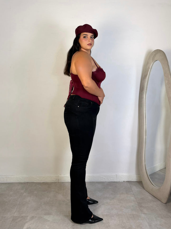 Jeans neri a zampa “Nicole”