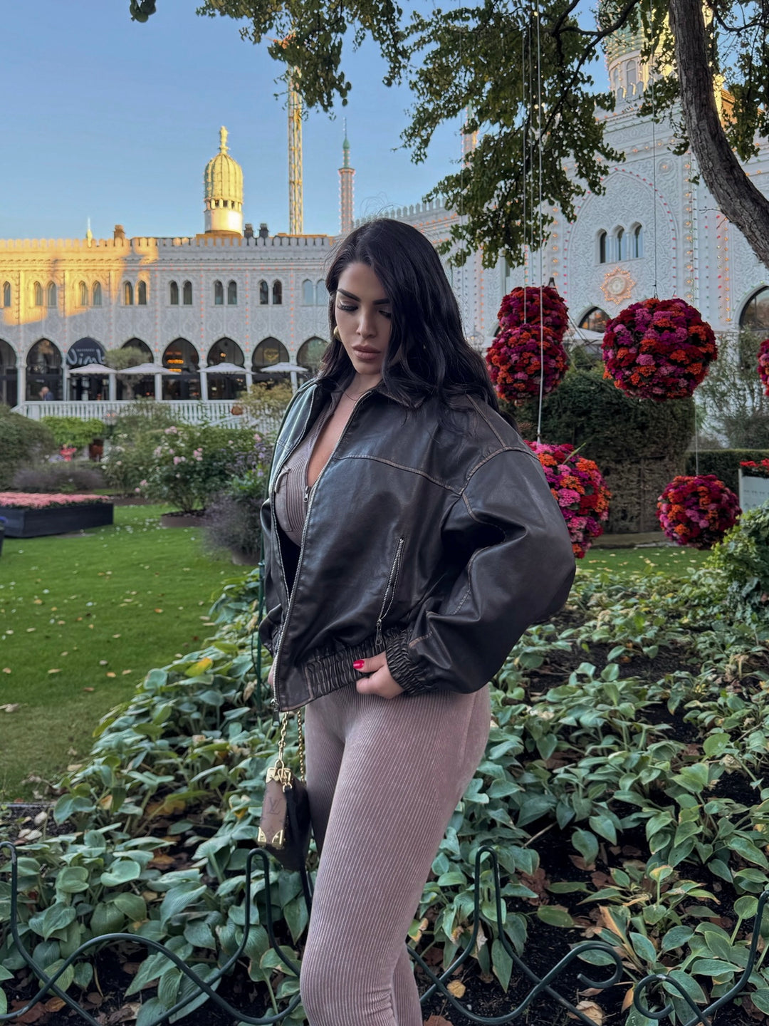 Giubbotto bomber in eco pelle “Dominique”