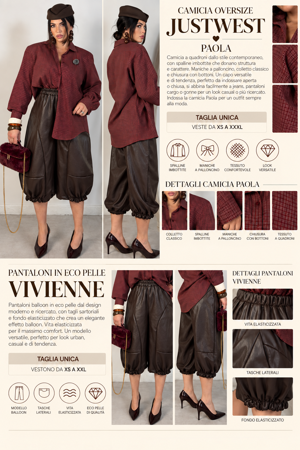Camicia oversize JUSTWEST “Paola”