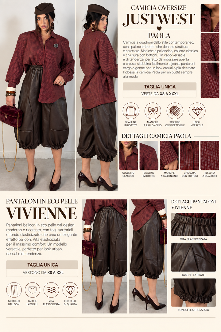 Camicia oversize JUSTWEST “Paola”