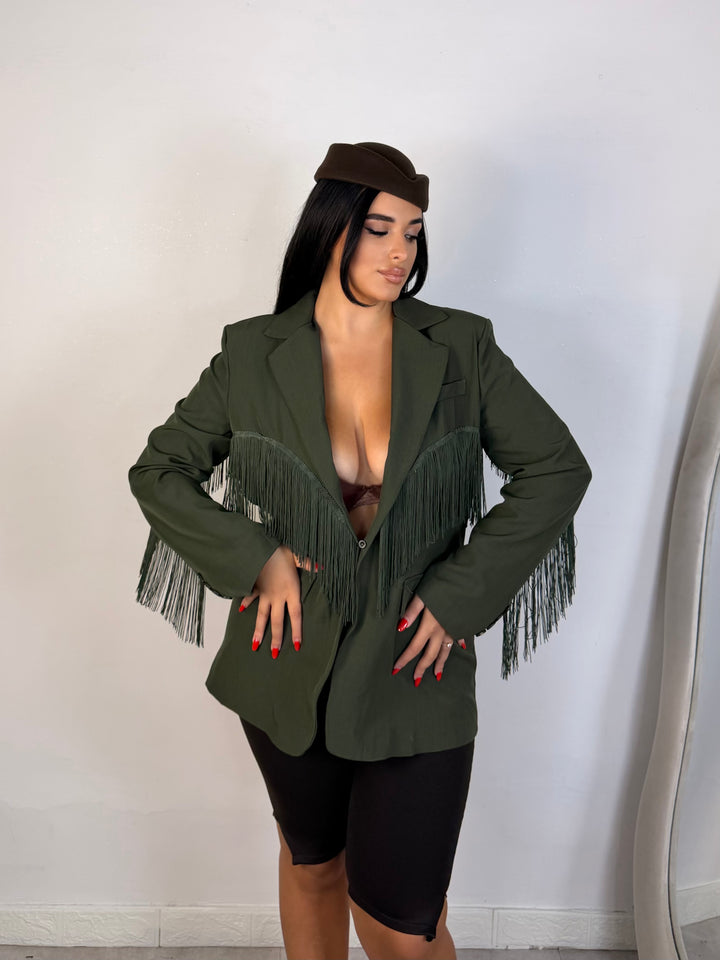 Giacca con frange “Charme”
