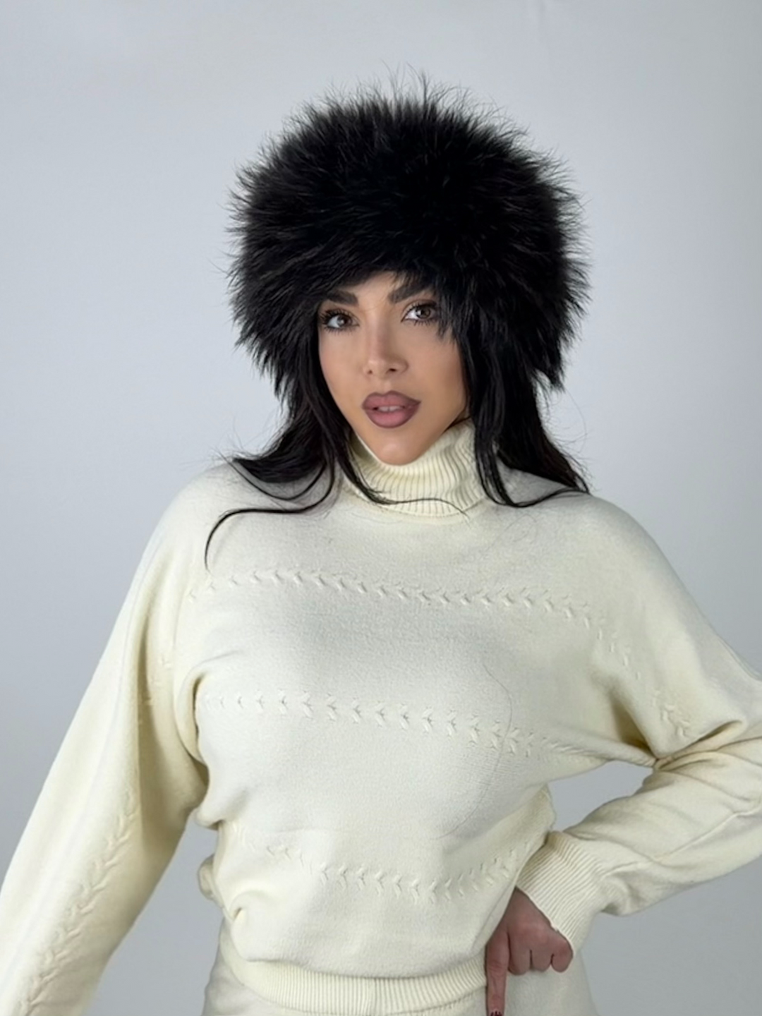 Coordinato in lana “Treccia”