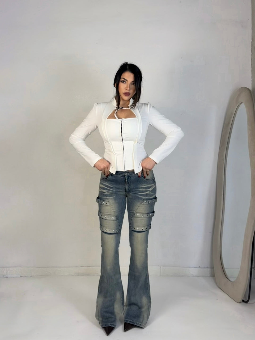 Jeans a zampa elastici “Kylie”