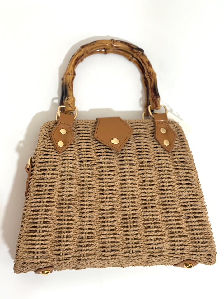 Borsa rigida in rafia “Sasha”