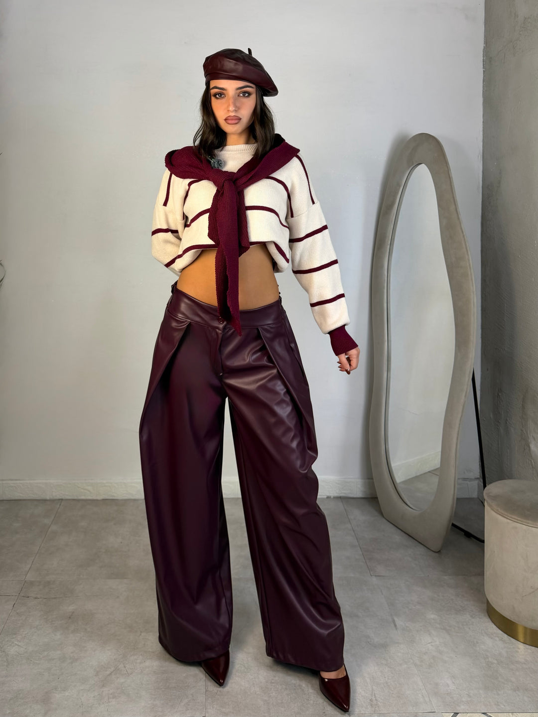 Pantaloni in eco pelle “Jolie”