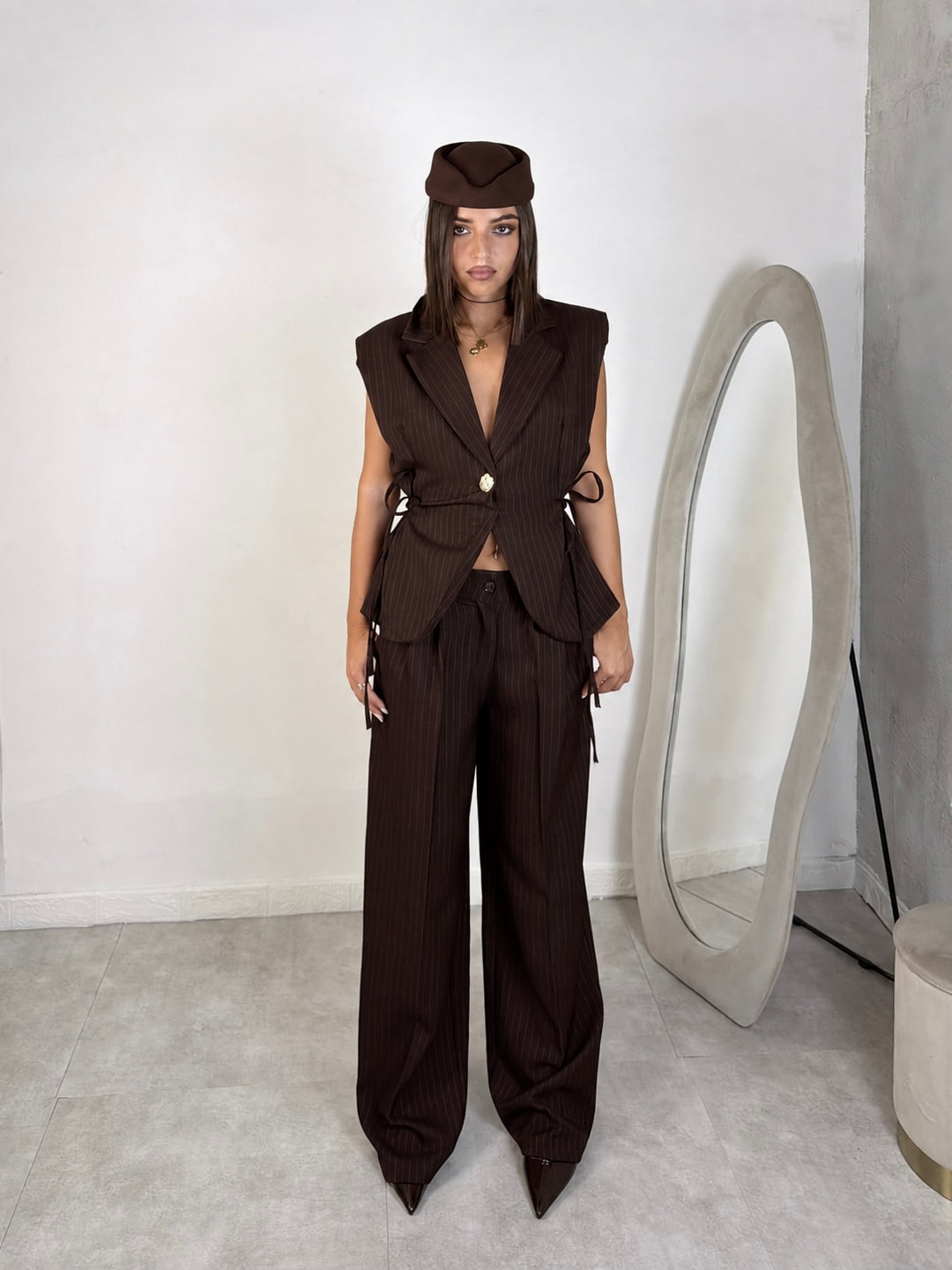 Tailleur gessato “Monaco”