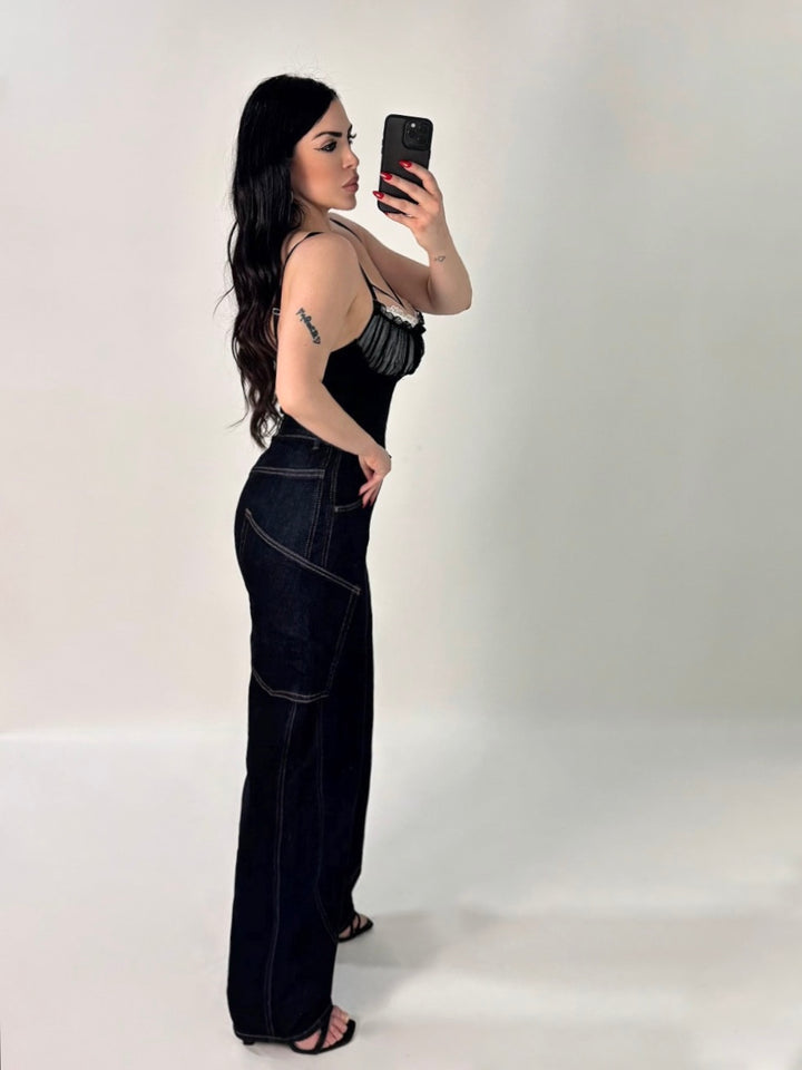 Jeans scuro balloon “Vittoria”