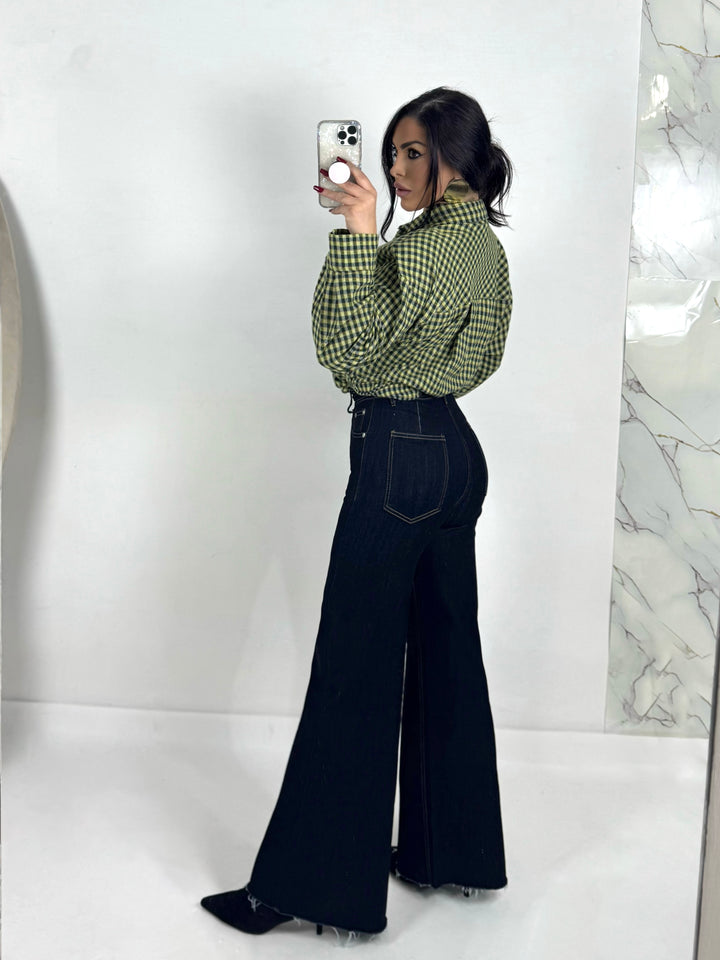 Jeans a zampa sfrangiato “Sarah”