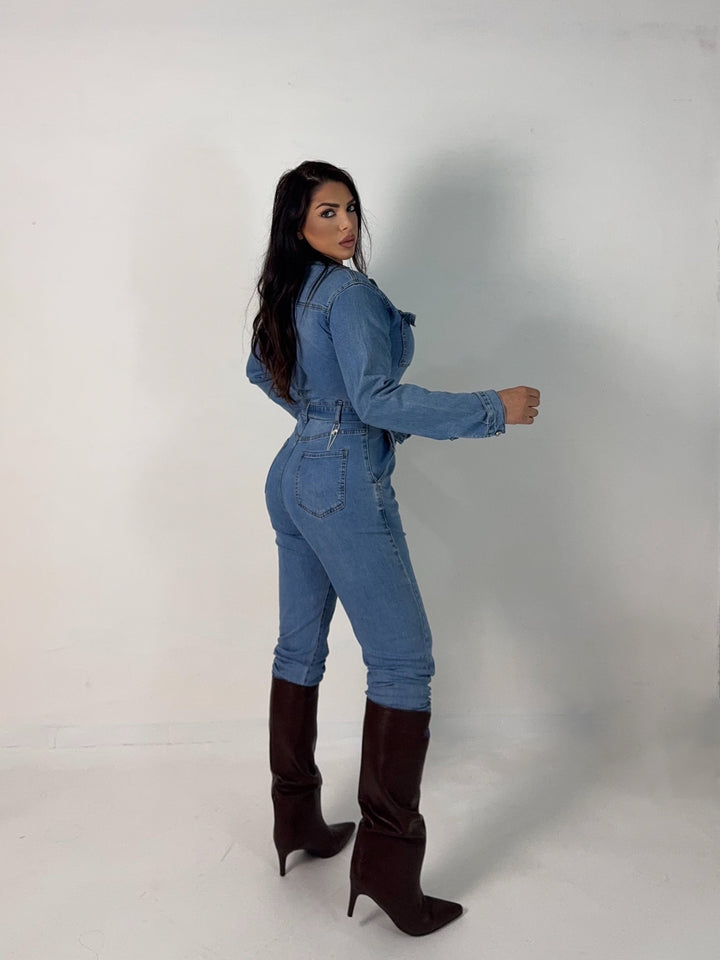 Tuta un jeans elasticizzato “Dakota”