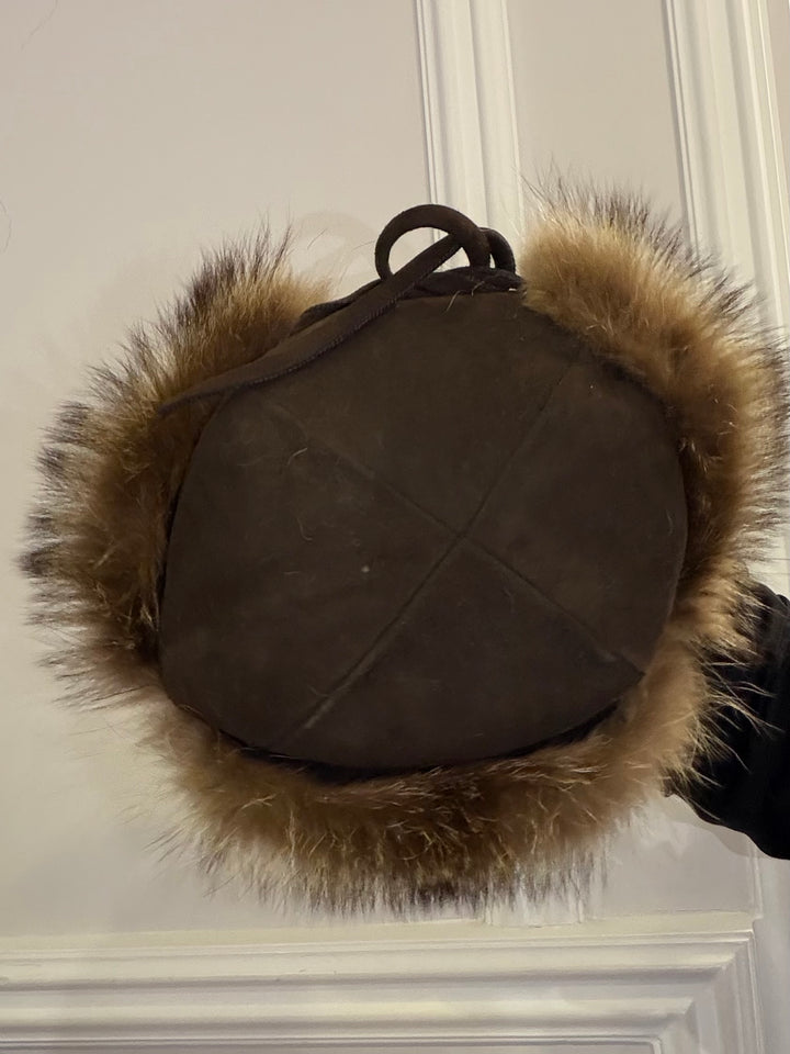 Colbacco in vera pelliccia di volpe vintage 08