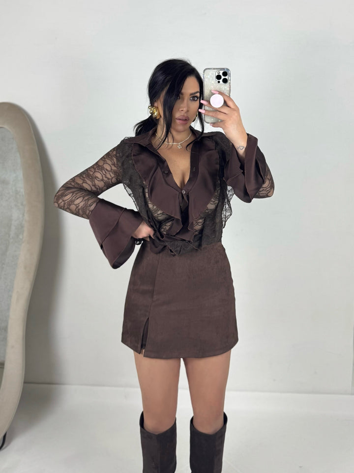 Panta gonna scamosciato “Crystal”