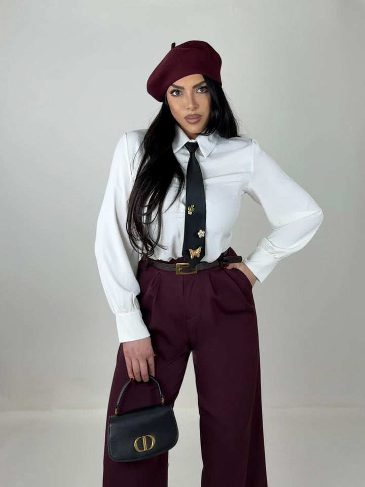 Camicia con cravatta gioiello “Zaira”