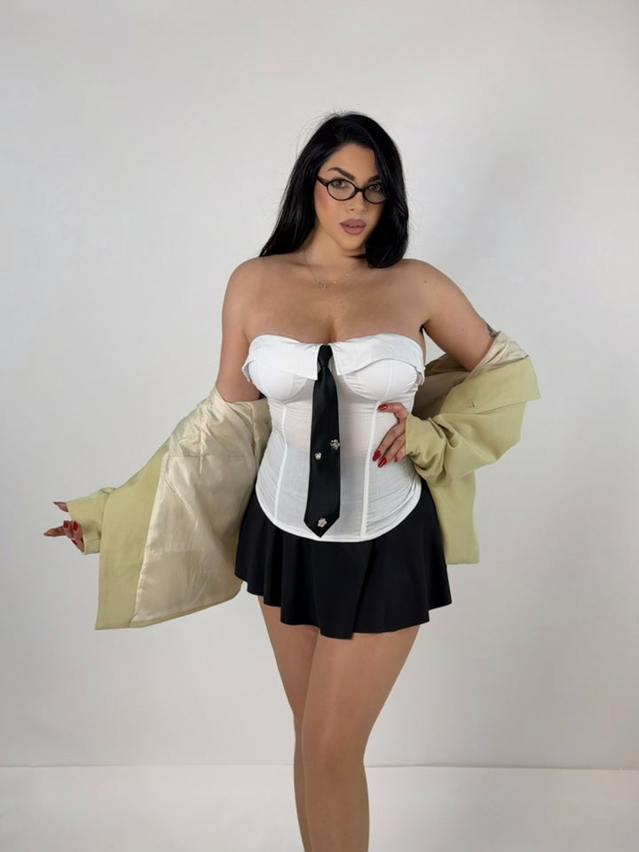 Corpetto con cravatta “Amber”