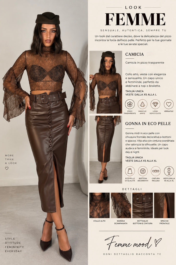 Camicia in pizzo “Femme”