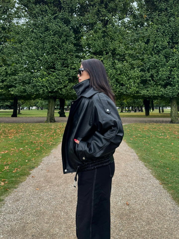 Giubbotto chiod in eco pelle “Rebel”