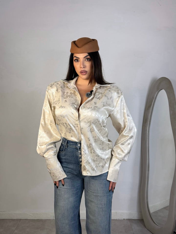 Camicia in Jacquard spalline rinforzate “Saint”